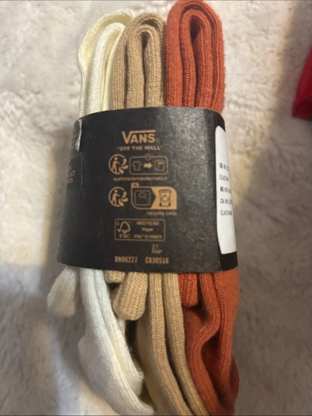 Vans Girls 3 pack  half crew socks